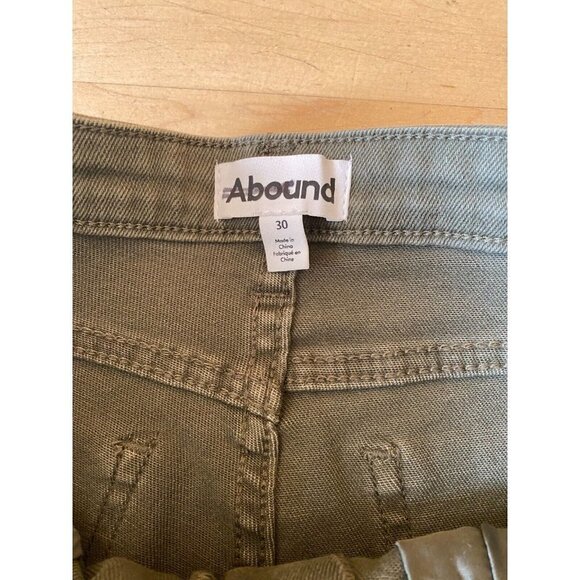 Abound BNWOT  "overdye olive" skinny fit jeans sz 30 NEW  distressed - Picture 6 of 9